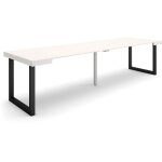 Skraut home - table console extensible, console meuble, 300, pour 14 personnes, pieds bois massif, style ...