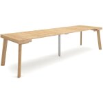 Skraut home - table console extensible, console meuble, 300, pour 14 personnes, pieds en bois, style ...