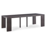 Intensedeco - table console extensible oxalys xl imitation bois wenge