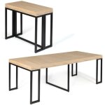 Table console extensible toronto 10 personnes 235 cm design industriel