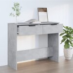 Table console gris b�ton 90x36x75 cm bois d'ing�nierie