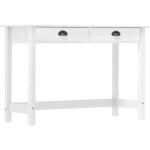Table console hill avec 2 tiroirs 110x45x74 cm bois pin massif - vidaxl
