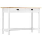 Table console hill avec 2 tiroirs 110x45x74 cm pin solide vidaxl