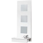 Table console, meuble console avec 1 tiroir coloris blanc - longueur 45 x profondeur 28 x hauteur 120 ...