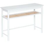 Table de console, meuble de console en bois coloris blanc - longueur 110 x profondeur 40 x hauteur 80 ...