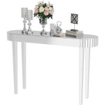 Table console miroir console meuble entre plateau en verre table d'appoint pour salon couloir 120x32x80cm ...
