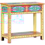 Table console peinte  la main 80x35x75 cm bois de manguier vidaxl
