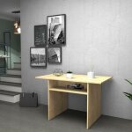 Iperbriko - table console pliante ch�ne ikebana 120x40x h76 cm