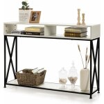 Table console de style industriel 120 x 23 x 79 cm structure en acier meuble d'entre anti - basculement ...