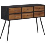 Table console avec tiroirs 116x30x76 cm teck massif r�cup�r� vidaxl