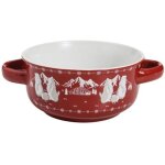 Table et cook - bol soupe marmotte rouge 13, 5cm avec anse