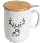 Table&cook - table et cook - origami cerf tisaniere blanche 450ml