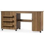 Goplus table de couture pliable avec roues universelles (2 verrouillables) et 4 etageres de rangement, ... Goplus table de couture pliable avec roues universelles (2 verrouillables) et 4 etageres de rangement, ...