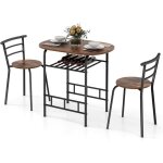 Table de cuisine avec chaise pour 2 personnes, table cuisine petit espace avec porte - bouteilles, table ... Table de cuisine avec chaise pour 2 personnes, table cuisine petit espace avec porte - bouteilles, table ...