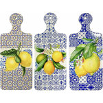 Signes grimalt - table de cuisine table de coupe citrons 3 uni. roues bleues 12x29x1cm 28413