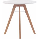 Clp - table basse nordique �tag�re ronde et cadre en bistrot et jambes en bois de h�tre 75 cm