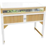 Axi - table de culture en bois avec bac & voile de jardin potager sur pied / jardini�re avec serre en ...