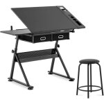 Fromm&starck - tableau de caractres - 115 x 60 cm - en pente et rglable en pente - avec tabouret