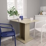 Vidaxl - table  dner chne sonoma 80x80x75 cm bois d'ingnierie