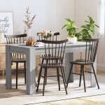 The living store table  dner sonoma gris 140x74, 5x76 cm bois d'ingnierie - table  manger - table ...