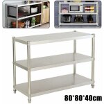 Table de etabli inoxydable, table de cuisine 3 Étages Étagère de cuisine table de préparation des aliments ... Table de etabli inoxydable, table de cuisine 3 Étages Étagère de cuisine table de préparation des aliments ...