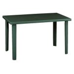 Table d'exte'rieur marshall en polypropyle'ne finition brillante verte 120x70x72 cm Table d'exte'rieur marshall en polypropyle'ne finition brillante verte 120x70x72 cm
