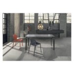 Webmarketpoint - table extensible de 120cm  170cm plateau moderne en cramique sur verre tremp marbre ...