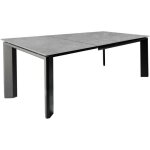 Meubletmoi - table extensible 140 / 200 cm en c�ramique gris clair b�ton - matrix 2