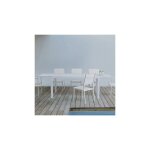 Bizzotto - table de jardin extensible 140 / 210 cm en aluminium blanc - louna Bizzotto - table de jardin extensible 140 / 210 cm en aluminium blanc - louna