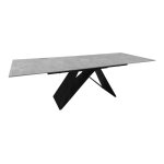 Meubletmoi - table extensible 160 / 240 cm en c�ramique gris clair effet b�ton - lima