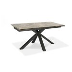 Sololed - table extensible de 160cm  240cm plateau moderne en cramique sur verre tremp marbre anthracite ...
