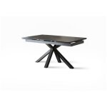 Sololed - table extensible de 160cm  240cm plateau moderne en cramique sur verre tremp portoro