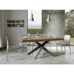 Table extensible 6  12 personnes chne naturel et pieds entrelacs 4 couleurs l 160  264 cm artemis ...