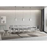 Table extensible 8  14 places l 180  284cm blanc romencia