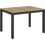 Table extensible 90x120 / 224 cm everyday evolution chne nature structure anthracite