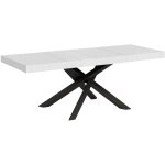Table extensible 90x180 / 284 cm volantis premium frêne blanc structure anthracite Table extensible 90x180 / 284 cm volantis premium frêne blanc structure anthracite