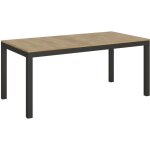 Table extensible 90x180 / 440 cm everyday evolution chne nature structure anthracite