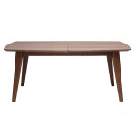 Miliboo - table extensible rallonges intégrées rectangulaire en bois foncé noyer l180 - 230 cm fifties ... Miliboo - table extensible rallonges intégrées rectangulaire en bois foncé noyer l180 - 230 cm fifties ...