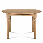 Hellin - table extensible ronde bois d105 + 1 allonge et pieds tournés - victoria Hellin - table extensible ronde bois d105 + 1 allonge et pieds tournés - victoria