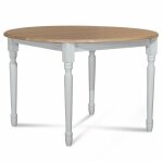 Hellin - table extensible ronde bois d115 avec 1 allonge et pieds tournés - victoria Hellin - table extensible ronde bois d115 avec 1 allonge et pieds tournés - victoria