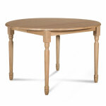Hellin - table extensible ronde bois d115 avec 1 allonge et pieds tournés - victoria Hellin - table extensible ronde bois d115 avec 1 allonge et pieds tournés - victoria