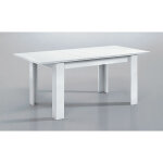 Pegane - table extensible salle  manger coloris blanc artik - 78 x 140 - 190 x 90 cm