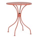 Bizzotto - table de jardin ronde 60 cm en acier rouille - beatrix