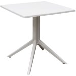Table d'ext�rieur en polypropyl�ne lipari 70x70x74h blanc