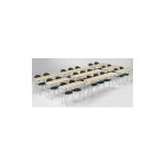 Sans marque - table de formation pliante plateau hêtre l 200 x p 40 cm - piétement noir - maxiburo Sans marque - table de formation pliante plateau hêtre l 200 x p 40 cm - piétement noir - maxiburo