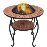 Table de foyer mosaïque terre cuite 68 cm céramique Table de foyer mosaïque terre cuite 68 cm céramique