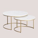 Tables gigognes en marbre kaley sklum