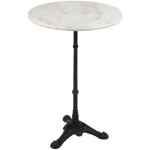 Table guridon 108, 5 cm blanc en marbre - amadeus