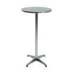 Estexo - table haute de bar bistrot avec plateau rabattable � 57 cm en aluminium