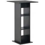 Table haute de bar carr�e noir avec 2 �tag�res keo 60